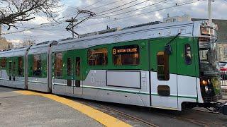 MBTA Green Line Type 9 LRV ride Copley to Boston College