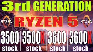 RYZEN 5 3500 vs RYZEN 5 3500X vs RYZEN 5 3600 vs RYZEN 5 3600X  RTX 2060 SUPER GAMING BENCHMARK