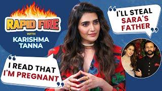 Karishma Tannas RAPID FIRE on pregnancy rumour Ranbir Alia Vicky SRK Sara & hubby Varun Scoop