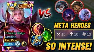 THIS IS SO INTENSE  META HEROES VS TOP GLOBAL CECILION MVP  TOP GLOBAL CECILION BEST BUILD