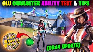 New CLU character ability Test  CLU Tips & Tricks in ff  How to use CLU character & Combination 