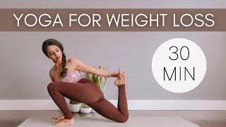 30 min Yoga for Weight Loss  Fat Burning Workout  At - Home