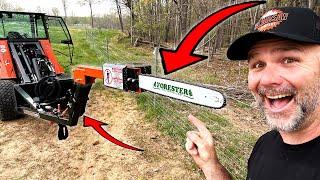 Got Chainsaw? Youve never seen a Tractor Attachment like this 20ft reach