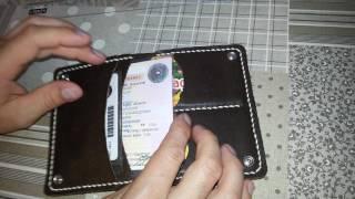 Кожаный кошелек для автодокументов своими руками. Handmade leather wallet