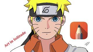 Naruto Digital Drawing on Autodesk Sketchbook *Colorized*  Part 2