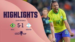 W GOLD CUP Quarterfinals  Brazil 5-1 Argentina