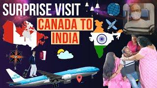 Surprise visit to India  from Canada   Mom and Sister Reaction  Home  Andhra Pradesh