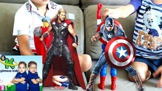 Bonecos Os Vingadores Thor e Capitão América  Gêmeos Kids