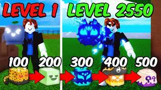 Noob To MAX LEVEL But Every 100 Level My Fruit Changes in Blox Fruits FULL MOVIE