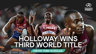 Holloway storms to third consecutive 110m hurdles   World Athletics Championships Budapest 23