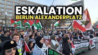 Arabische Demo eskaliert komplett ￼ Berlin Alexanderplatz