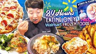 24 Hours Eating ONLY Walmart FROZEN FOODS Tasting EVERY Gordon Ramsay Frozen Meal