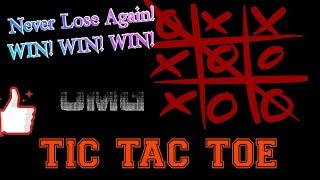 How to win every tic tac toe game or at least never lose. Best trick to win tic tac toe always