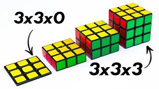 Trying to solve from 3x3x0 to 3x3x3 Rubiks cube  Impossible or Easy?