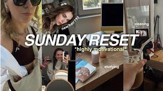 SUNDAY RESET cleaning studying selfcare *VERY MOTIVATIONAL*