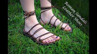 Roman Sandals Leather shoes Barefoot DIY