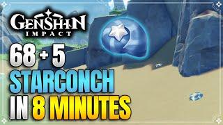 Starconch Locations  Fast and Efficient Farming Route  Yelan Ascension Materials 【Genshin Impact】