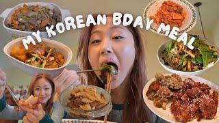 bday vlog  EVERYTHING I ATE my korean mom cooked for my bday