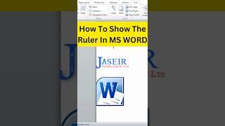 How To Show The Ruler in MS Word #jaseir #viral #shorts #shortsvideo