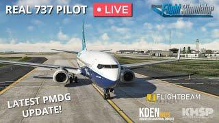 Real 737 Captain LIVE  PMDG 737  Denver – Minneapolis  Microsoft Flight Simulator