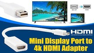 How to Mirror Macbook Air Display to HDMI Display I Mini Displayport to 4k HDMI Adapter
