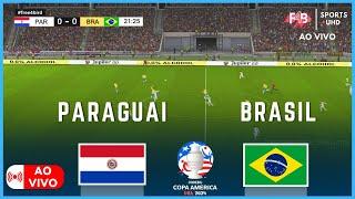  PARAGUAI X BRASIL AO VIVO   COPA AMÉRICA 2024  SIMULAÇÃO E PONTUAÇÃO AO VIVO #brasil #neymar