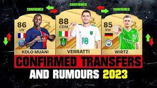 FIFA 24  NEW CONFIRMED TRANSFERS & RUMOURS  ft. Kolo Muani Verratti Wirtz…