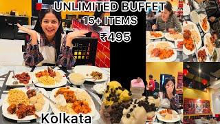 495- Unlimited Buffet at HAKA Mani Square  15+ Items available  Veg & Non veg both  Kolkata