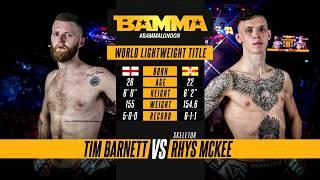 BAMMA 34 Tim Barnett vs Rhys McKee