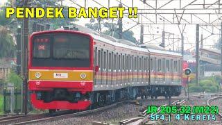 KRL JR 205 JADI KRL JOGJA-SOLO ?? KLB Ujicoba KRL JR205-32 M22  PENDEK BANGET CUMA 4 KERETA 