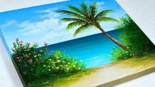 Seascape Painting  Tropical Beach Painting  Sea Painting in Acrylic