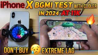 iPhone X PUBG Test in 2024 at 11k  Extreme Lag in New 3.1 Update  iPhone X BGMI Test with Cooler