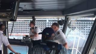 Pretty calm Bridge Team for moving the worlds largest Cruise Ship Harmony of the Seas