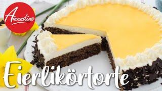 Eierlikörtorte mit saftigem Nussboden Rezept - ohne Mehl  mit Eierlikör backen