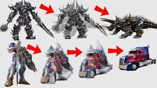 Transformers Alternate Mode and Size Comparison