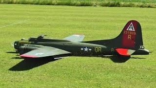17ft WSPAN RC BOEING B-17 FLYING FORTRESS WW2 BOMBER - WHEELS UP LANDING - STEVE AT NLMFC - 2024