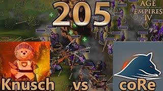 Knusch  vs coRe  - Conquerers Cup - Best of 5 - Age of Empires 4 - Cast 205 Deutsch4K
