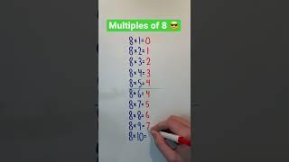 Multiples of 8  #Shorts #math #maths #mathematics