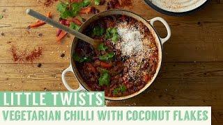Vegetarian Chilli with Coconut Flakes