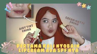 REVIEW EMINA AIRY TINT DAN CREAMMATTE  BARU PERTAMA KALI NYOBAIN LIPS PRODUK ADA SPF NYA