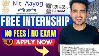 Niti Aayog Summer Internship 2024  Internships in 25 Government Domains Free in July Month