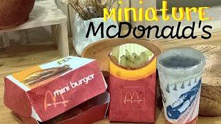 MINIATURE COOKING MCDONALDS BURGER FRIES AND COKE  FUNCTIONAL MINI KITCHEN SET