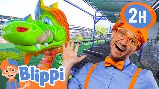 Blippi Visits an Amusement Park  Blippi - Kids Playground  Educational Videos for Kids