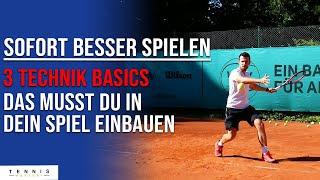 Sofort besser Tennis spielen mit diesen 3 Tipps  Tennis Technik Tipps  Tennis Mastery