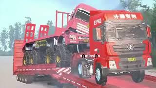 Dump truck ekscavator truk tronton joget-joget lucu xe tải nhảy