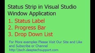 Status Strip in Visual Studio Window Application