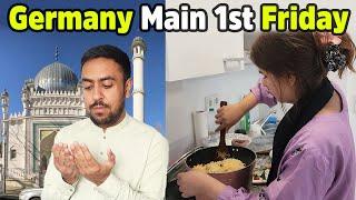 First Jummah ki Namaz Germany ki Masjid me  Grocery Cooking and Walk time ‍️