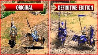 Age of Empires 2 Definitive Edition - All Unique Units Comparison - Original vs Remaster