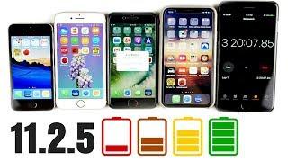 iPhone SE vs iPhone 7 vs iPhone 8 vs iPhone X iOS 11.2.5 Battery Drain Test