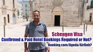 Schengen Visa - Confirmed and Paid Hotel Bookings Required or Not?  Booking.com  Agoda AirBnb ?